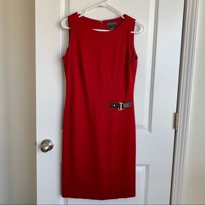 Ralph Lauren Red Sleeveless Dress